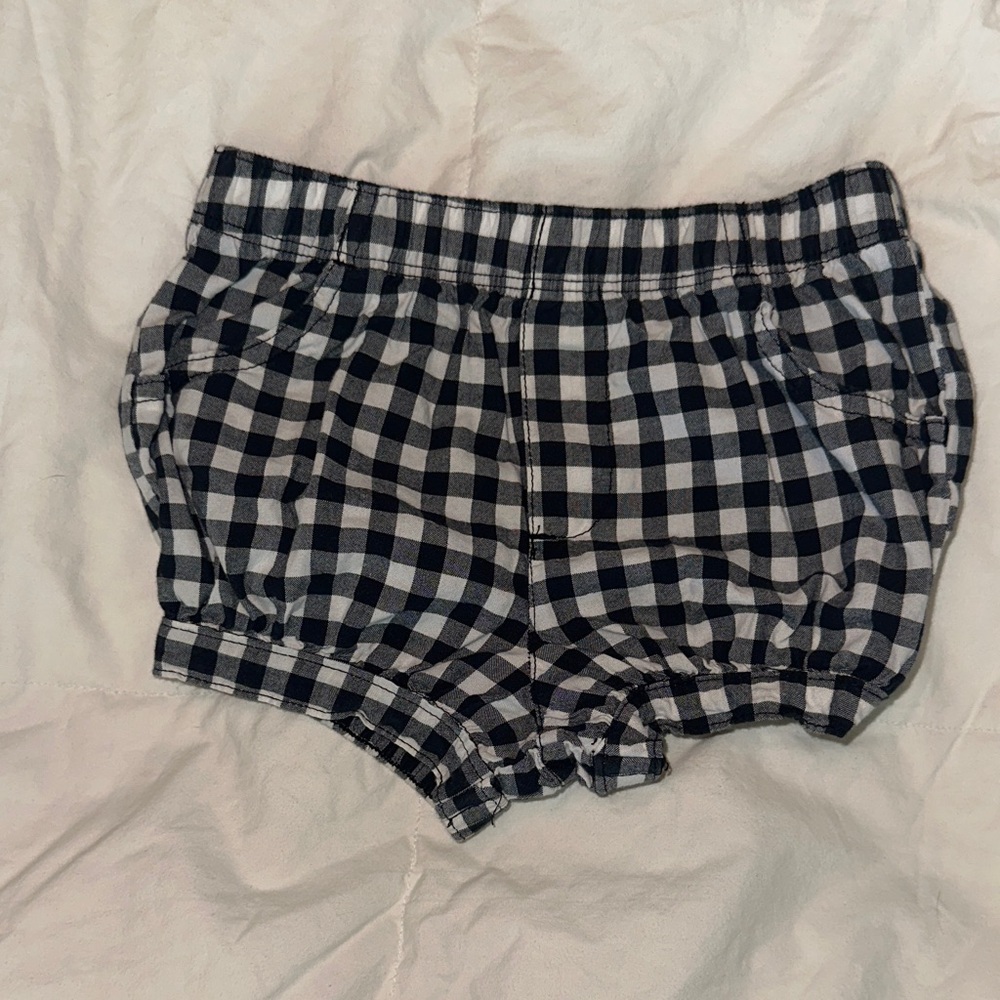Carter's Black and White Checkered Kids Shorts